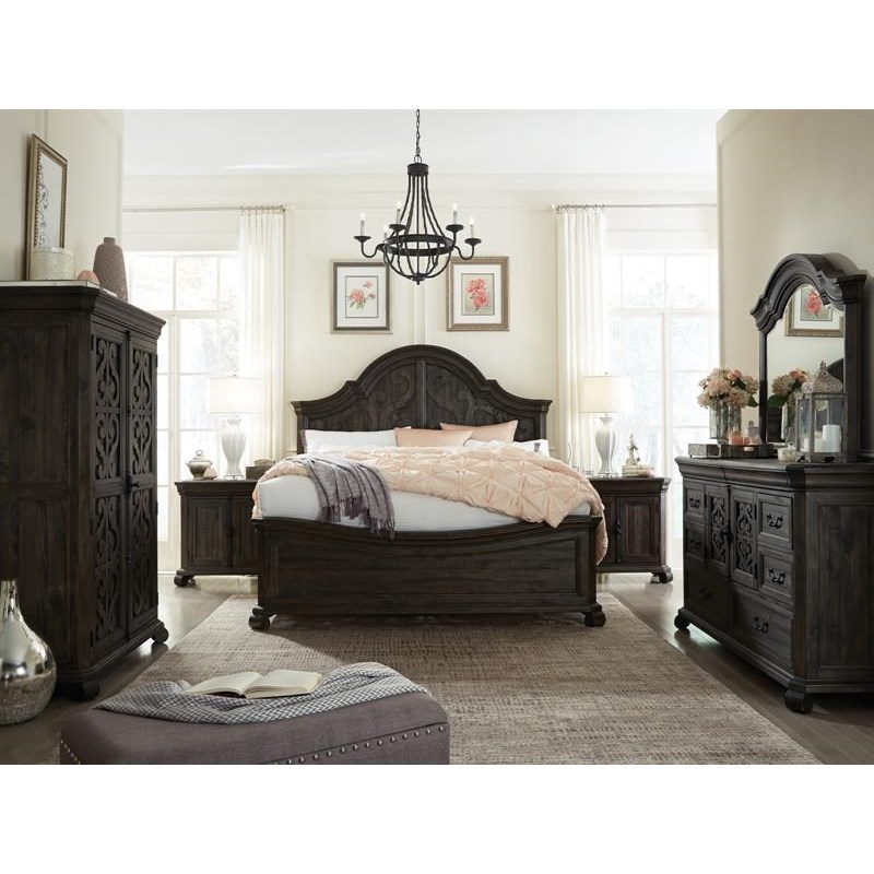 Magnussen Home Bellamy B2491 Bedroom Group with Curved Queen Bed and